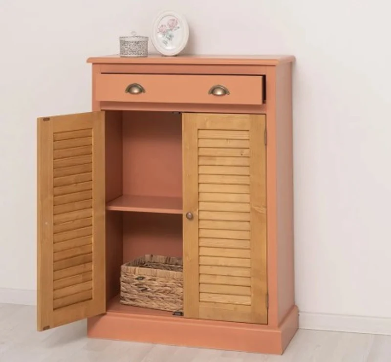 Casa Padrino Kommode im Landhausstil mit 2 Türen und 1 Schublade, 85 x 37 x 120 cm