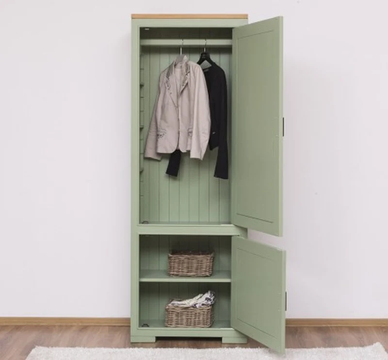 Casa Padrino Schrank im Landhausstil mit 2 Türen, 70 x 35 x 197 cm