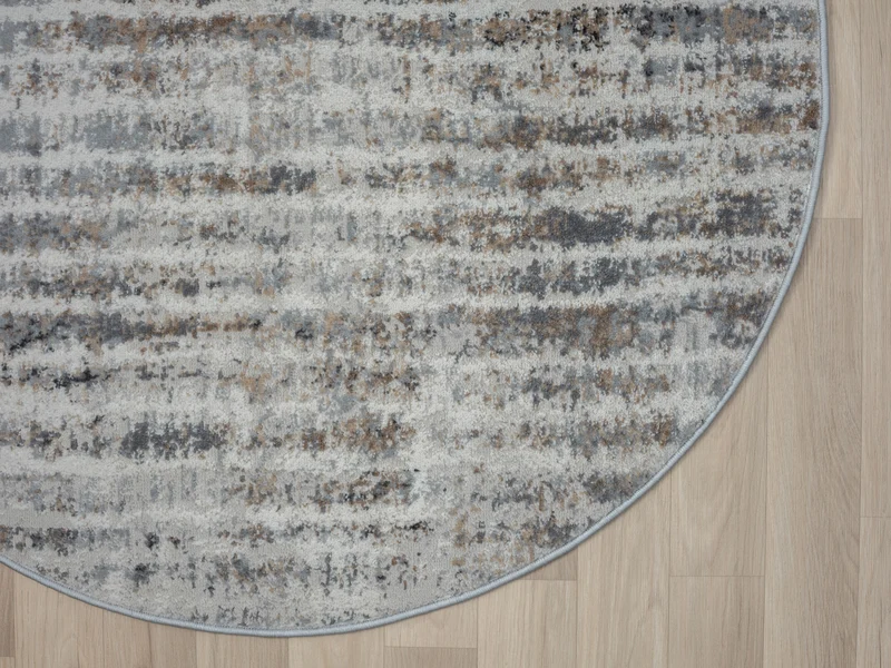 Teppich ANIMA rund Creme 120 x 120 cm