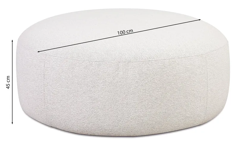 Modulares Ecksofa Baomi L-förmig mit Hocker, rechtsseitig, dunkelgrauer Chenille-Stoff