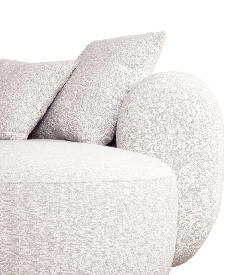 Modulare Eckcouch Baomi L-förmig linksseitig in grau-beige Chenille