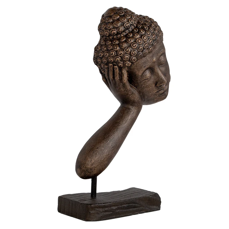 Spirituelle Buddha Statue RELAX 40cm gold-schwarz Deko Skulptur