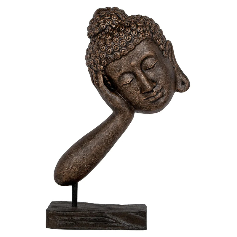 Spirituelle Buddha Statue RELAX 40cm gold-schwarz Deko Skulptur