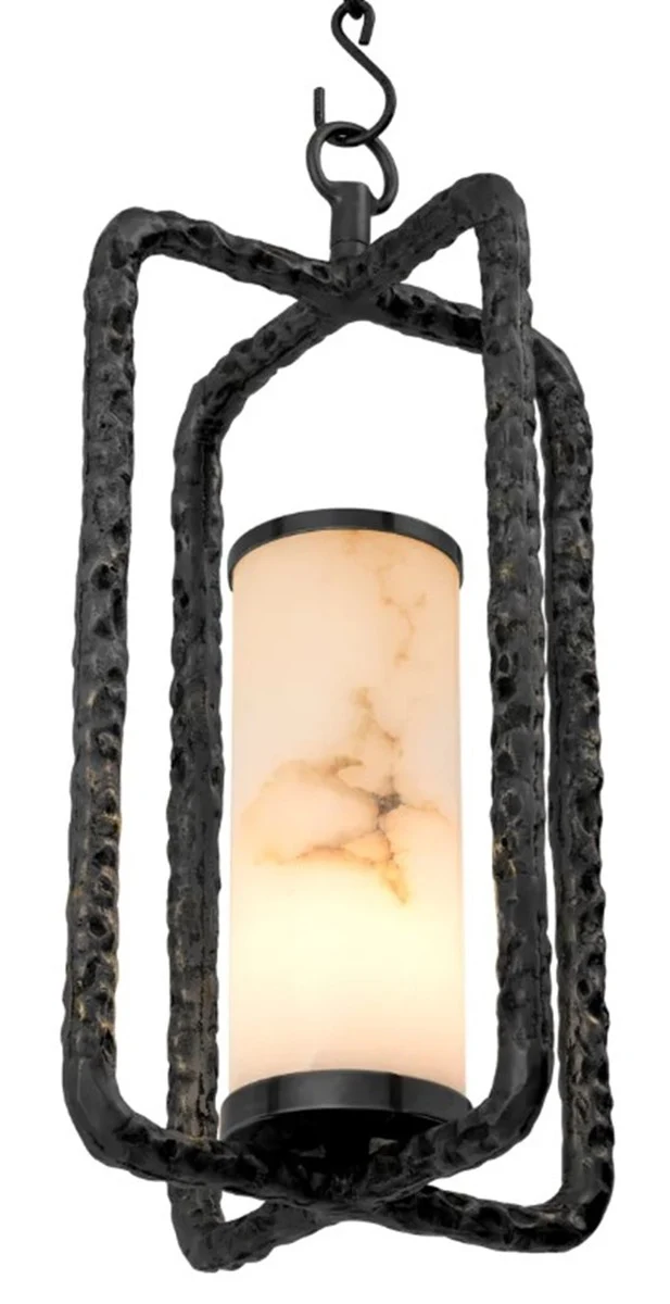 Casa Padrino Luxus Kronleuchter Vintage Messing Alabaster Ø 29 x H 59 cm