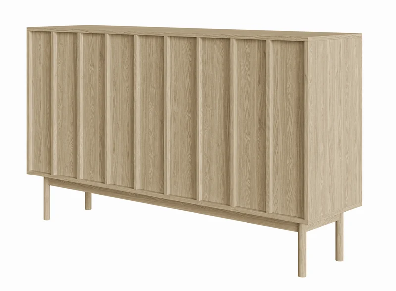 Drehtür-Kommode Neksto 150 cm geölte Eiche