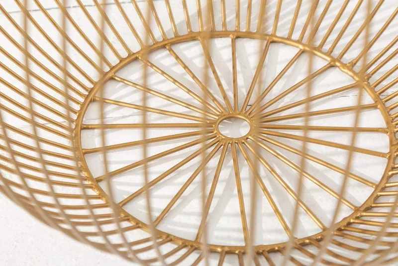 Filigraner Aufbewahrungs-Couchtisch mit Tablett AGGIO 51cm gold