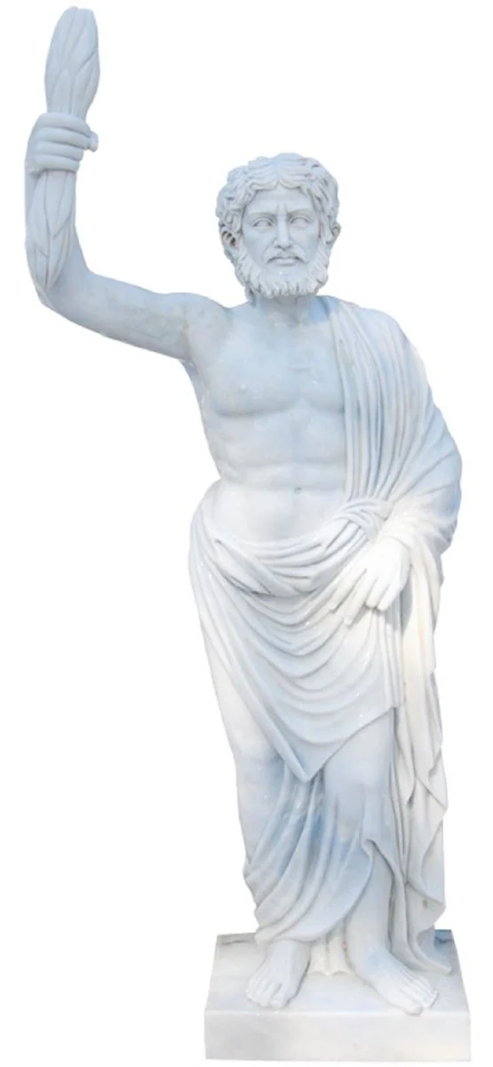 Casa Padrino Antik Stil Garten Deko Marmor Skulptur Römer Grau H. 165 cm