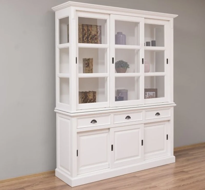 Casa Padrino Sideboard im Landhausstil mit 6 Schiebetüren und 3 Schubladen, 180 x 51 x 220 cm