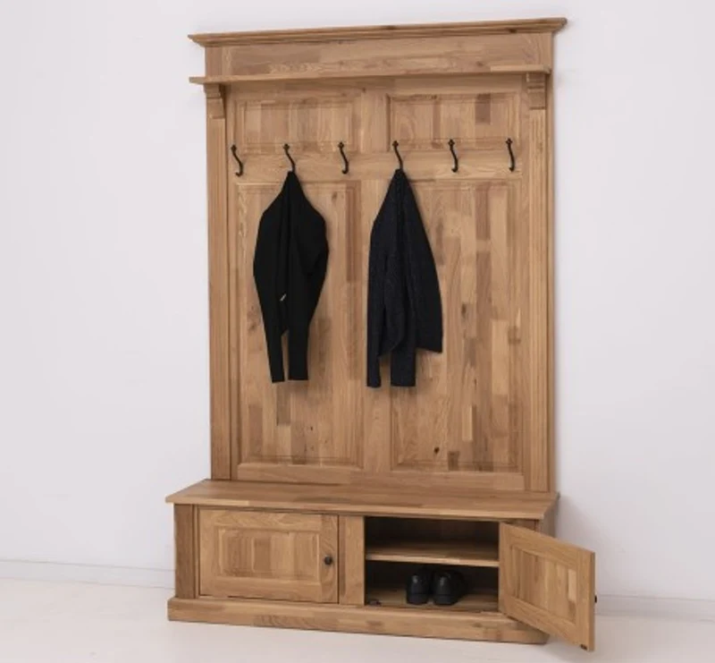 Casa Padrino Garderobe im Landhausstil mit 2 Türen, 140 x 41 x 210 cm