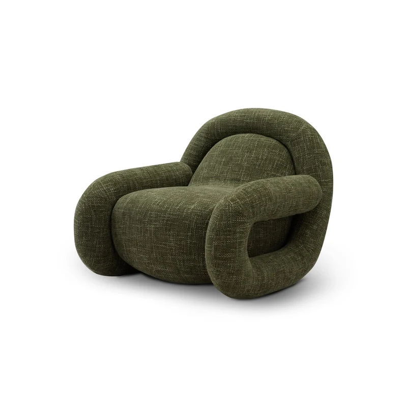 Casa Padrino Luxus Sessel Dunkelgrau / Grau 83 x 82 x H. 76.5 cm - Sessel mit Stoffbezug - Moderne Wohnzimmer Möbel - Luxus Qualität