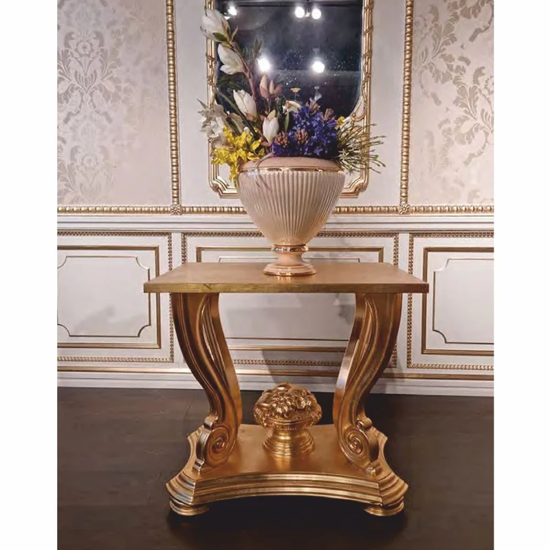 Casa Padrino Luxus Barock Beistelltisch Gold H. 69 cm - Made in Italy