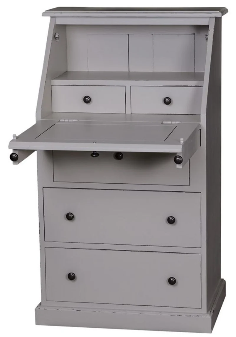 Casa Padrino Landhausstil Sekretär mit 5 Schubladen 65 x 45 x H. 110 cm - Möbel im Landhausstil