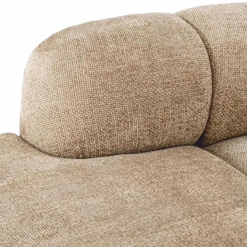 Casa Padrino Luxus Ecksofa Sandfarben / Schwarz 300 x 257 x H. 70 cm - Wohnzimmer & Hotel Möbel
