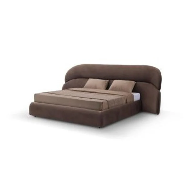 Casa Padrino Luxus Bett Schwarz 237 x 302 x H. 112 cm - Bett mit Stoffbezug - Moderne Schlafzimmer Möbel - Luxus Qualität