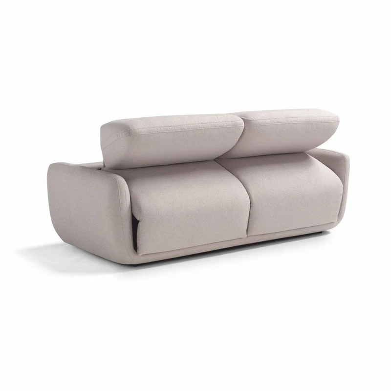 Casa Padrino Luxus Schlafsofa Hellgrau 222 cm - Ausklappbares Wohnzimmer Sofa