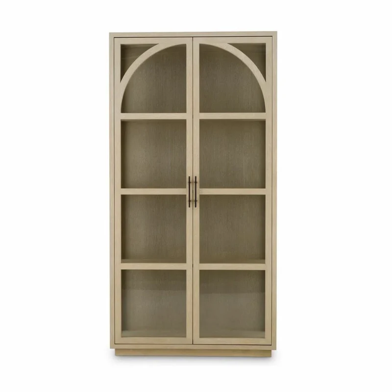 Casa Padrino Luxus Vitrine Beige / Bronze 118 x 44,5 x H. 210 cm - Luxus Interior