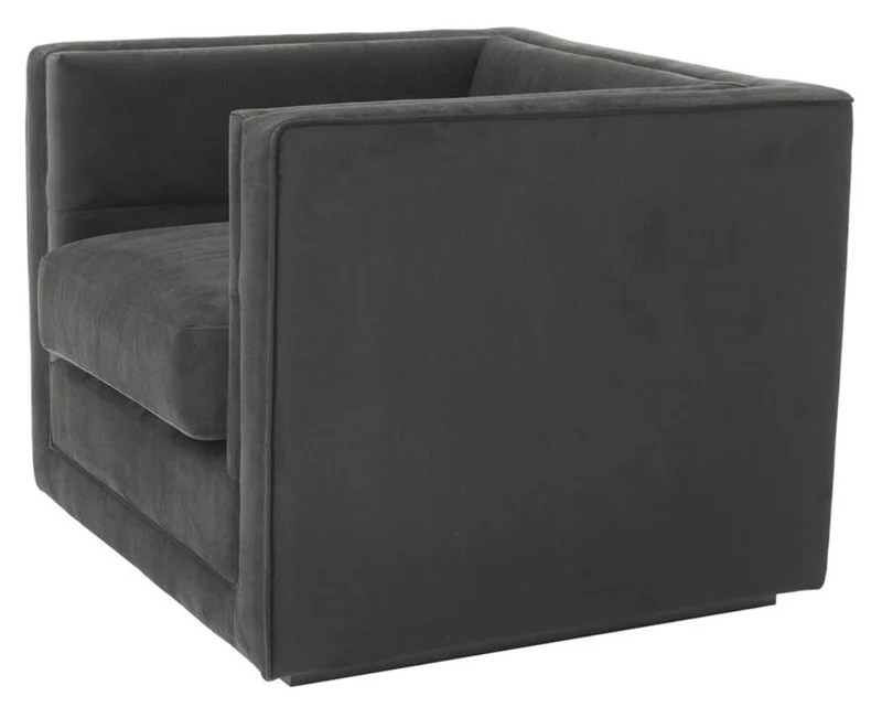 Casa Padrino Luxus Sessel Anthrazitgrau 92 x 86 x H. 73,5 cm - Luxus Wohnzimmer Sessel