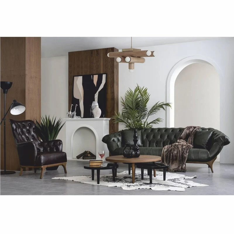 Casa Padrino Luxus Chesterfield Echtleder Sessel Dunkelbraun / Braun - Echtleder Möbel