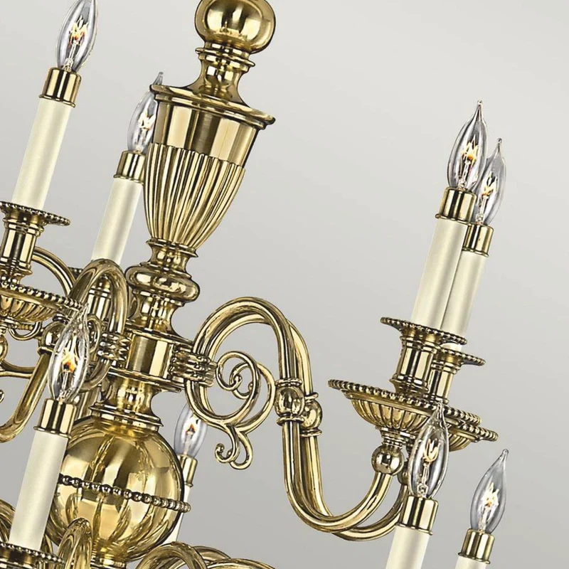 Casa Padrino Luxus Barock Messing Kronleuchter Ø 94 x H. 87,6 cm - Edel & Prunkvoll
