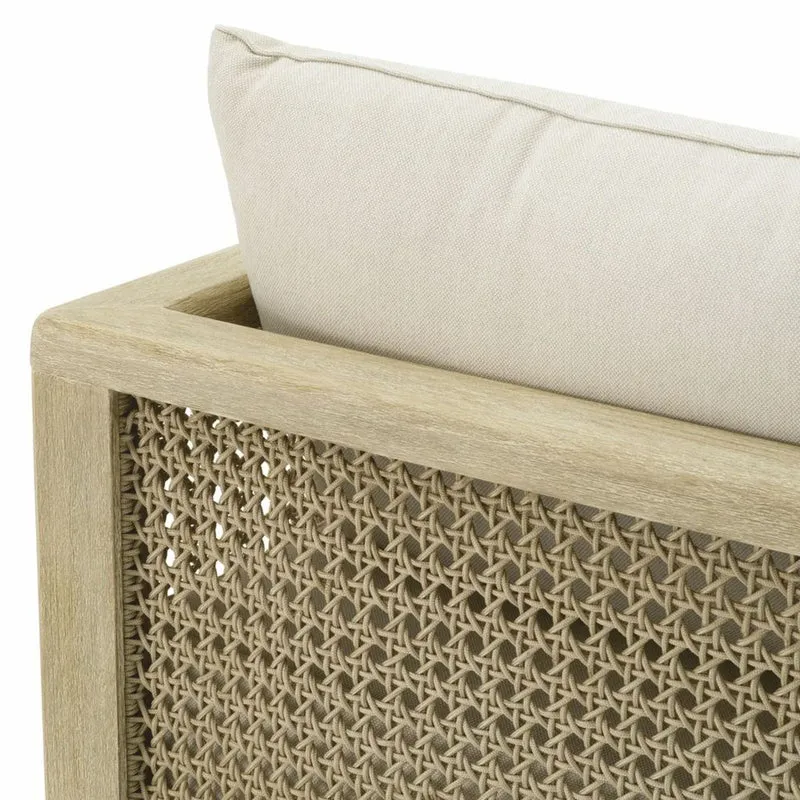 Casa Padrino Luxus Teakholz Garten Sessel Sandfarben / Beige - Garten Möbel