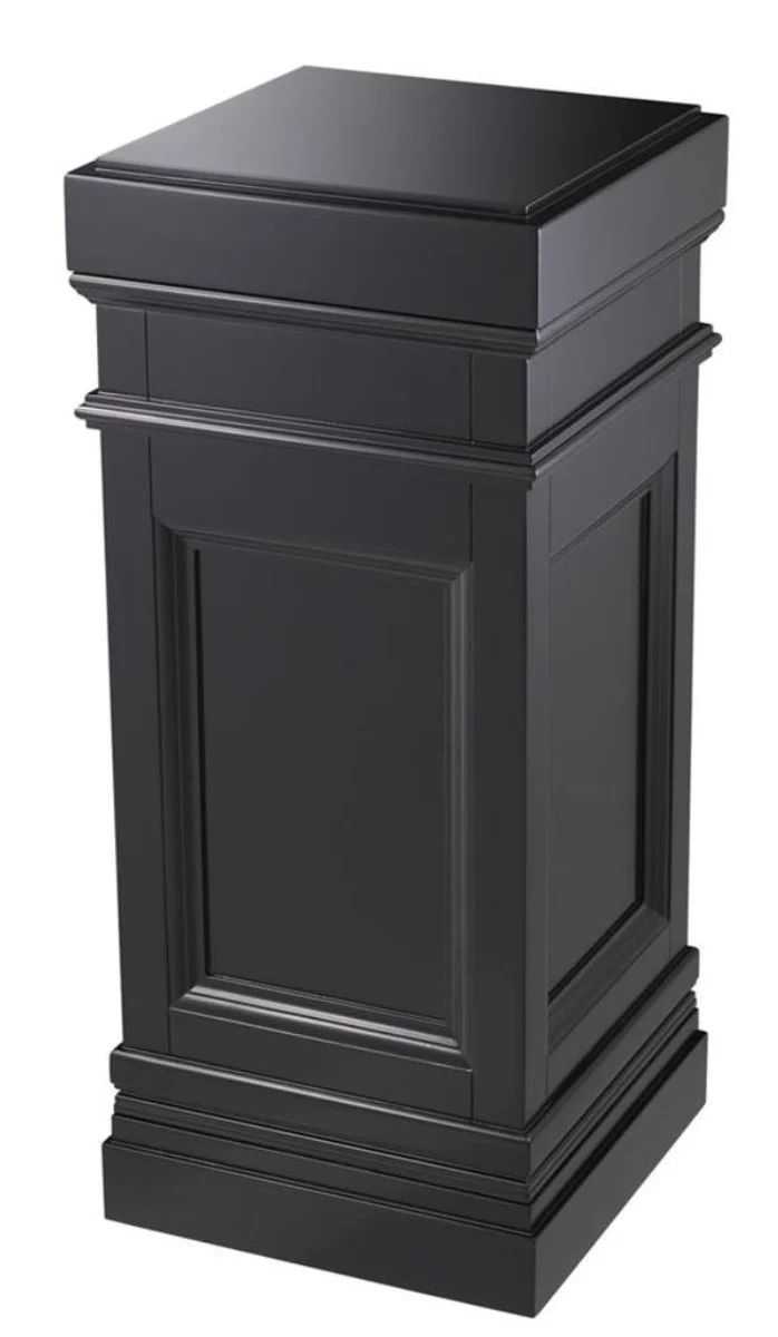 Casa Padrino Säule Schwarz 44 x 44 x H. 103 cm - Luxus Beistelltisch