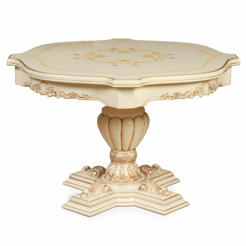Casa Padrino Luxus Barock Esszimmer Set Creme / Braun - Barock Möbel