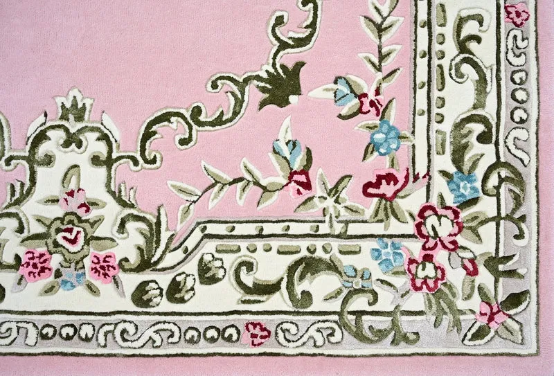 Pompöös by Casa Padrino Luxus Barock Teppich Krone von Harald Glööckler Rosa - Verschiedene Größen