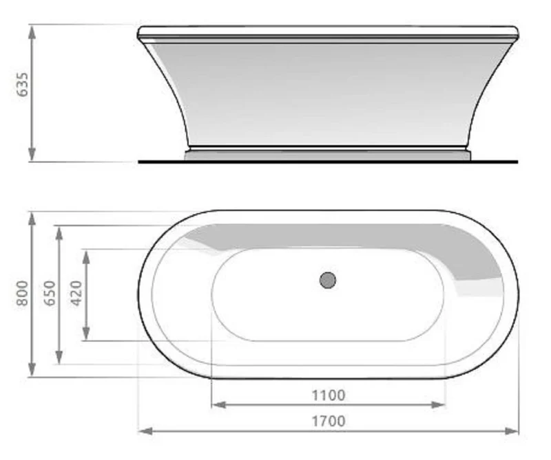 Casa Padrino Jugendstil Badewanne mit Standarmatur Blau / Weiß / Messing 170 cm