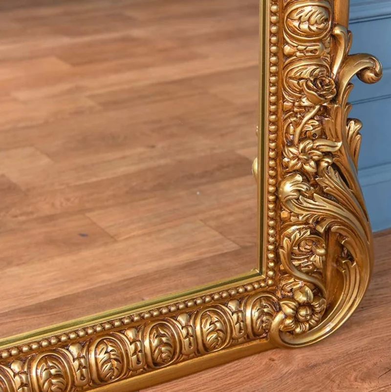 Casa Padrino Luxus Barock Spiegel Gold H. 175 cm - Prunkvoller Barockstil Wandspiegel - Made in Italy