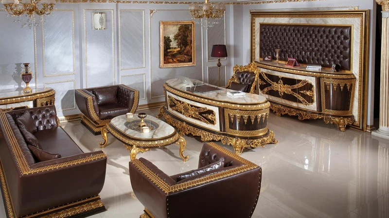 Casa Padrino Luxus Barock Couchtisch mit Glasplatte Weiß / Dunkelbraun / Gold - Prunkvoller Massivholz Wohnzimmertisch im Barockstil - Barock Wohnzimmer Möbel - Edel & Prunkvoll
