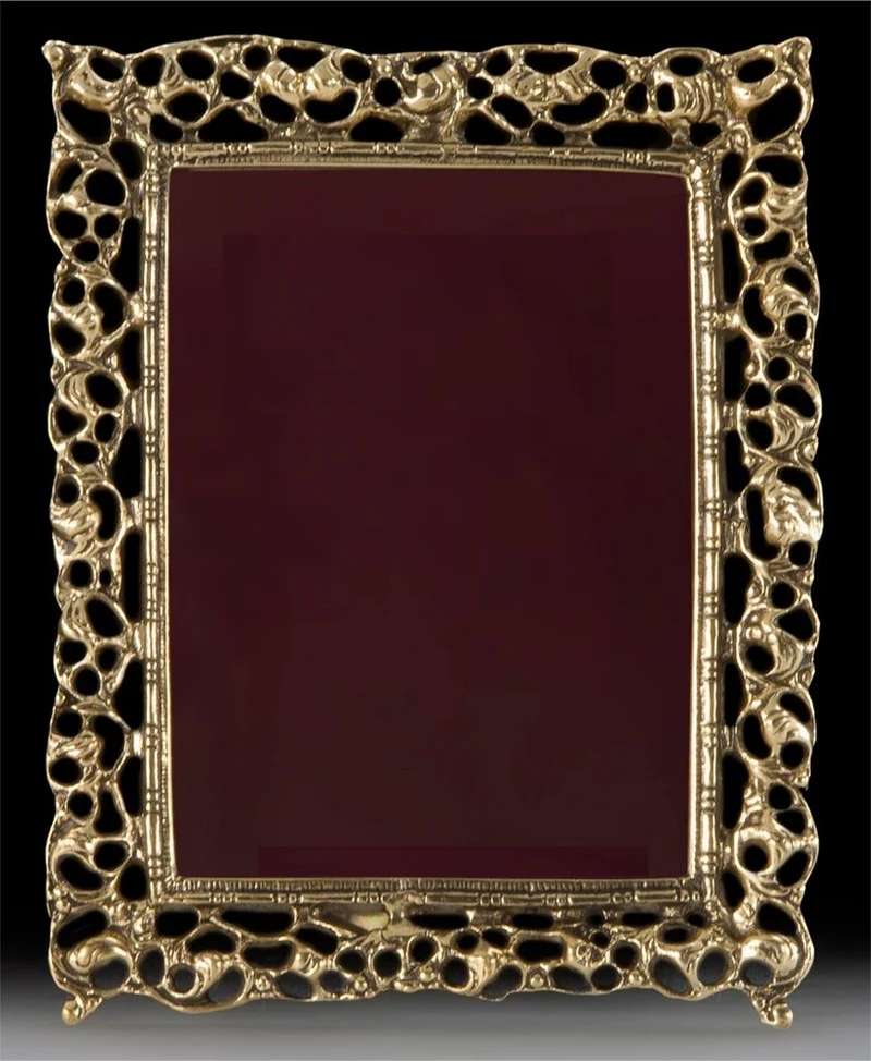 Casa Padrino Luxus Barock Bilderrahmen Gold 19 x H. 25 cm - Handgefertigter Barockstil Bronze Bilderrahmen - Barock Deko Accessoires - Edel & Prunkvoll