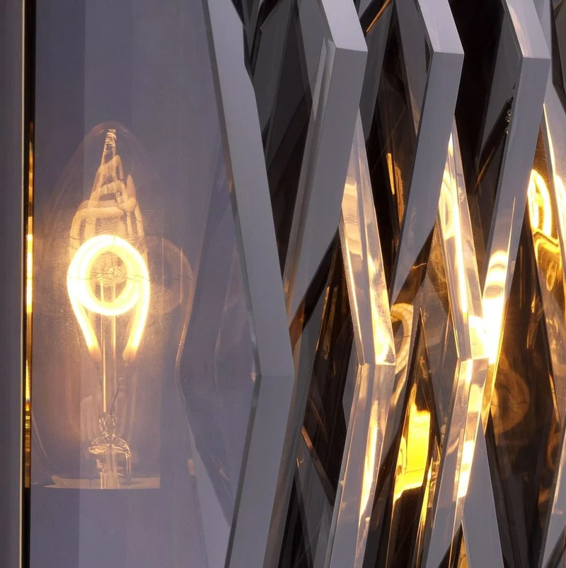 Casa Padrino Luxus Wandleuchte Bronzefarben / Grau 24 x 9 x H. 24 cm - Elegante Metall Wandlampe mit Glas Lampenschirm - Luxus Leuchten