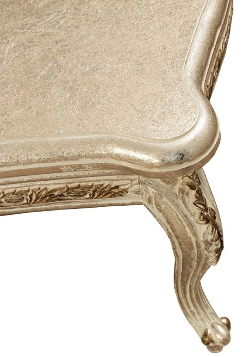 Casa Padrino Luxus Barock Couchtisch Antik Gold - Prunkvoller Massivholz Wohnzimmertisch im Barockstil - Barock Wohnzimmer Möbel - Edel & Prunkvoll