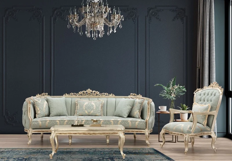 Casa Padrino Luxus Barock Couchtisch Antik Gold - Prunkvoller Massivholz Wohnzimmertisch im Barockstil - Barock Wohnzimmer Möbel - Edel & Prunkvoll
