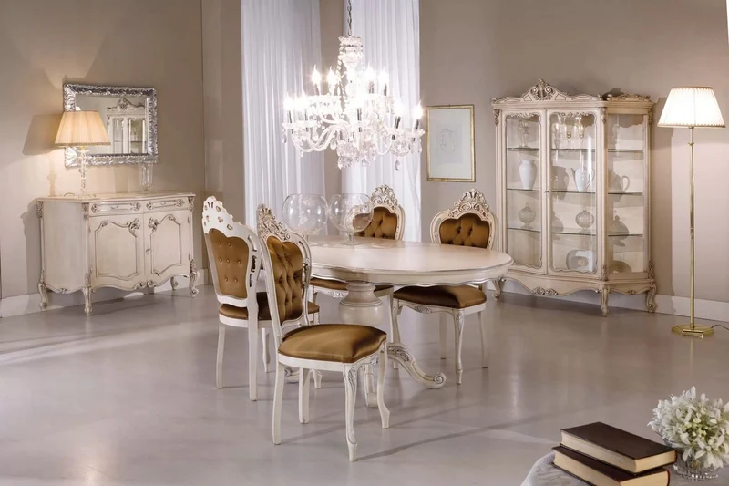 Casa Padrino Luxus Barock Esszimmerstuhl Set Braun / Cremefarben / Silber - Handgefertigtes Küchen Stühle 6er Set - Barock Esszimmer Möbel - Luxus Qualität - Made in Italy