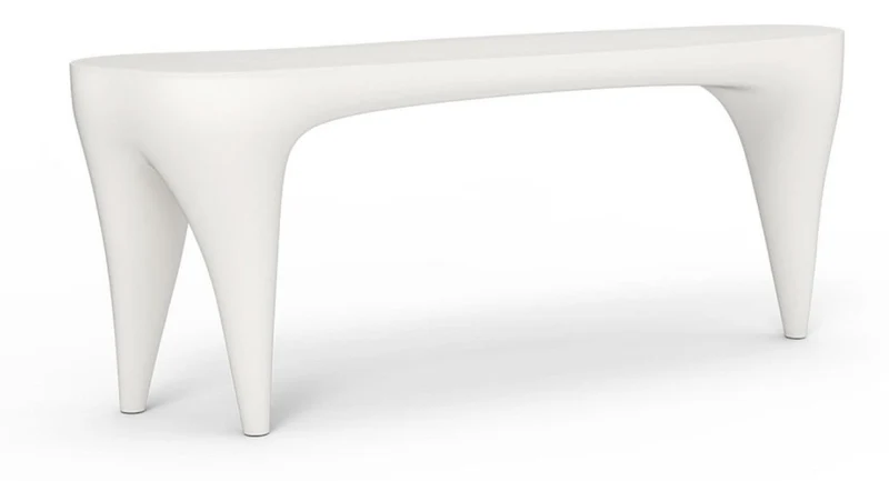 Casa Padrino Luxus Garten Konsole Matt Weiß 200 cm