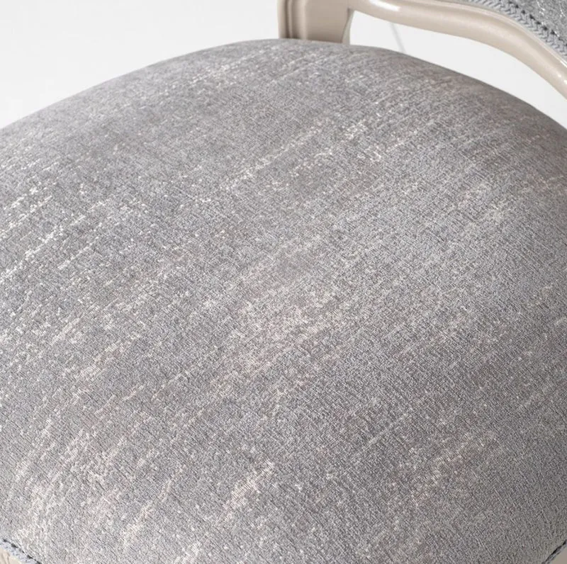 Casa Padrino Luxus Barock Esszimmer Stuhl Grau / Hochglanz Beige 49,5 x 57 x H. 102,5 cm - Barockstil Küchen Stuhl - Prunkvolle Luxus Esszimmer Möbel im Barockstil - Barock Möbel