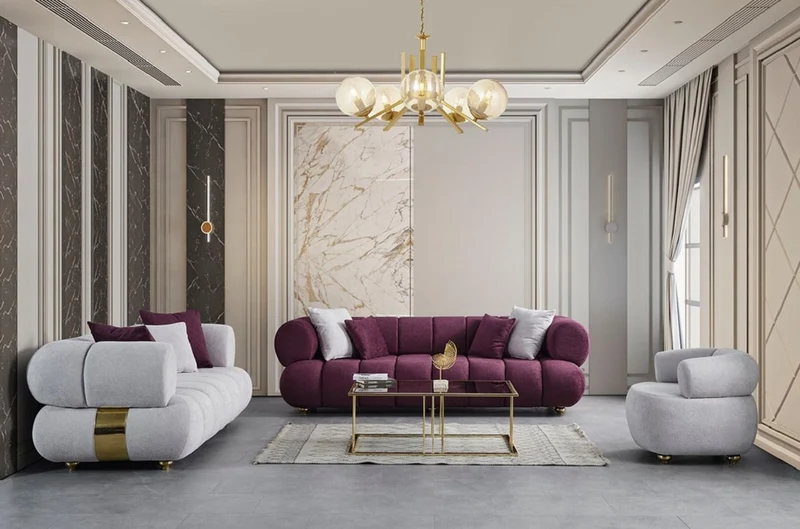Casa Padrino Luxus Sessel Grau / Gold - Moderner Wohnzimmer Sessel - Moderne Wohnzimmer Möbel - Luxus Kollektion