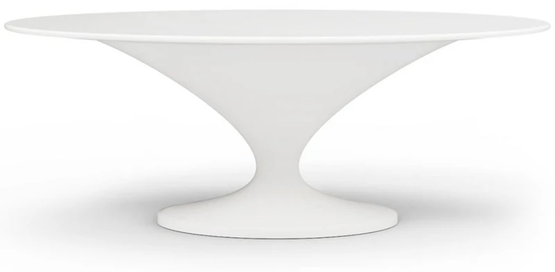 Casa Padrino Luxus Garten Esstisch Matt Weiß 200 x 120 x H. 75 cm