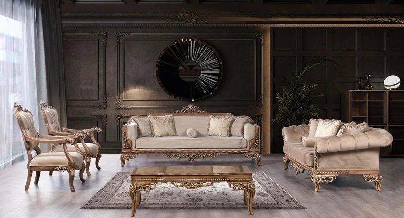 Casa Padrino Luxus Barock Chesterfield Sofa Braun - Prunkvolles Wohnzimmer Sofa im Barockstil - Barock Wohnzimmer Möbel - Edel & Prunkvoll