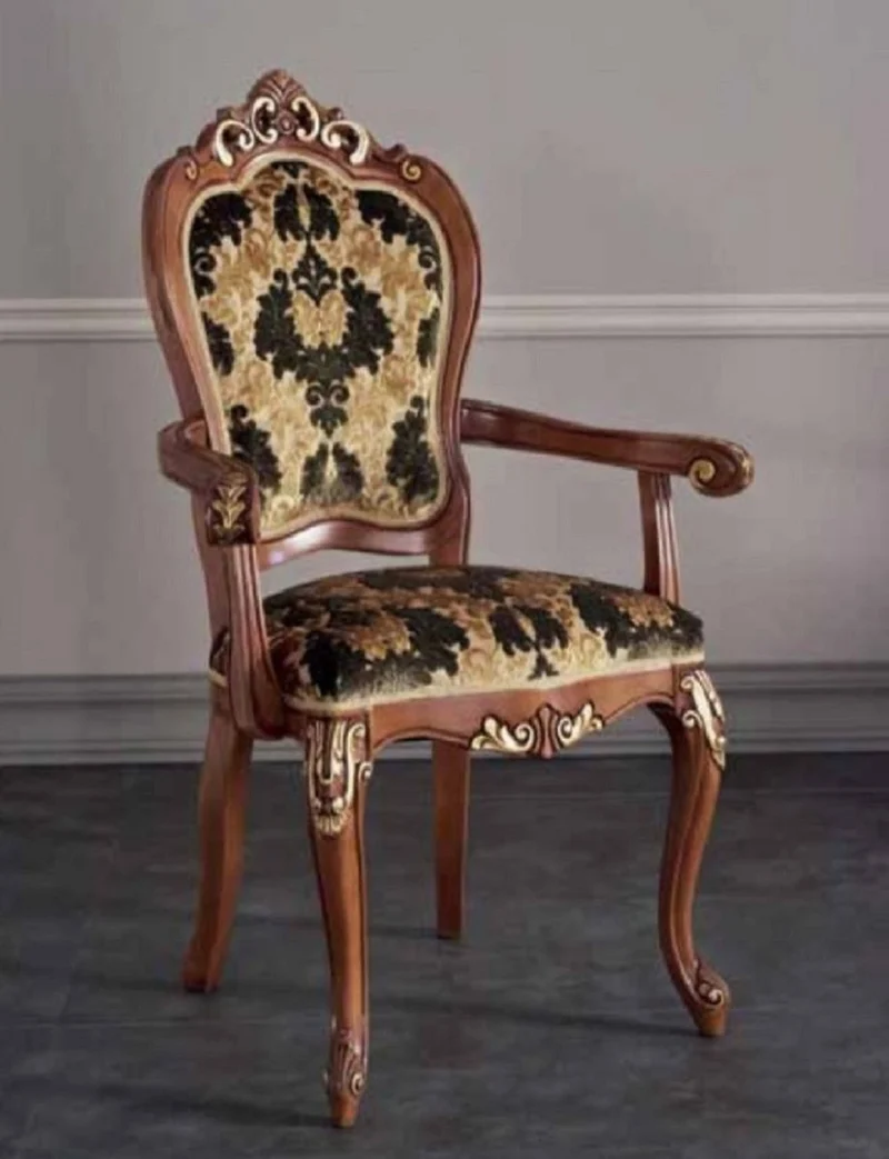 Casa Padrino Luxus Barock Esszimmer Set Grün / Braun / Gold - 1 Ausziehbarer Barock Esstisch & 6 Barock Esszimmerstühle - Esszimmer Möbel im Barockstil - Luxus Qualität - Made in Italy