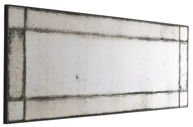 Casa Padrino Luxus Wandspiegel 70 x 3 x H. 200 cm - Rechteckiger Spiegel mit Mahagoni Rahmen und antikem Spiegelglas - Wohnzimmer Spiegel - Schlafzimmer Spiegel - Garderoben Spiegel - Luxus Möbel