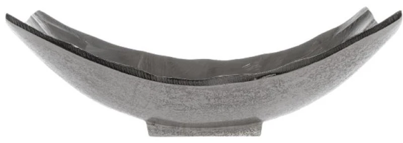 Casa Padrino Luxus Metall Obstschale Silber 28 x 21 x H. 10 cm - Luxus Deko Schale