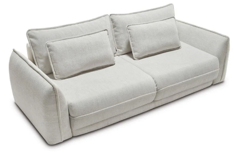 Casa Padrino Luxus Sofa Grau 253 x 120 x H. 74 cm - Wohnzimmer Sofa mit Schlaffunktion - Wohnzimmer Möbel - Luxus Möbel - Luxus Interior