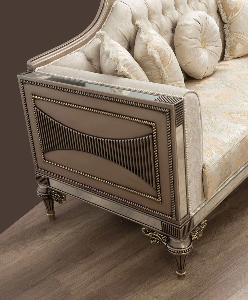 Casa Padrino Luxus Barock Sofa - Handgefertigtes Wohnzimmer Sofa im Barockstil - Barock Wohnzimmer & Hotel Möbel - Edel & Prunkvoll