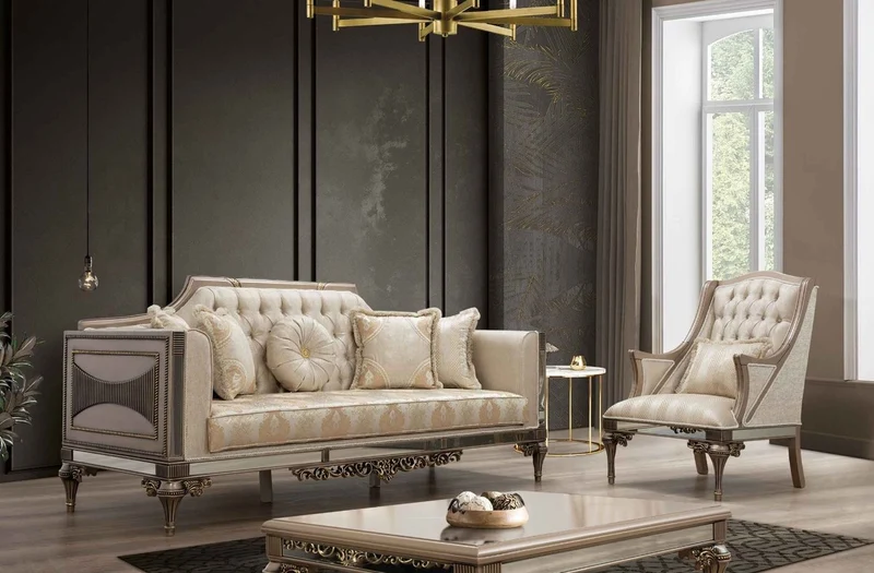 Casa Padrino Luxus Barock Sofa - Handgefertigtes Wohnzimmer Sofa im Barockstil - Barock Wohnzimmer & Hotel Möbel - Edel & Prunkvoll