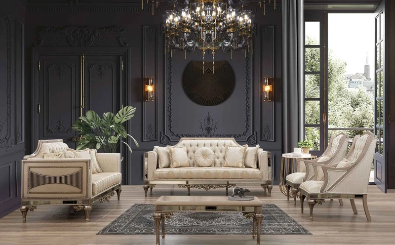 Casa Padrino Luxus Barock Sessel - Handgefertigter Wohnzimmer Sessel im Barockstil - Barock Wohnzimmer & Hotel Möbel - Edel & Prunkvoll