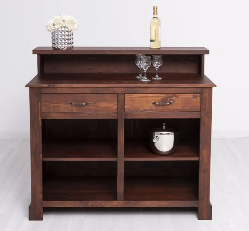 Casa Padrino Landhausstil Bar Theke Braun 120 cm - Bar Möbel