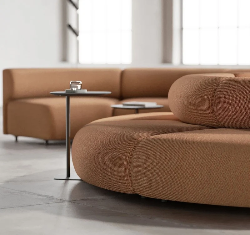 Casa Padrino Luxus Sofa Braun 590 x 340 x H. 72 cm - Gebogenes Modulares 8 Teiliges Sofa - Hotel Sofa - Wohnzimmer Möbel - Hotel Möbel - Luxus Möbel