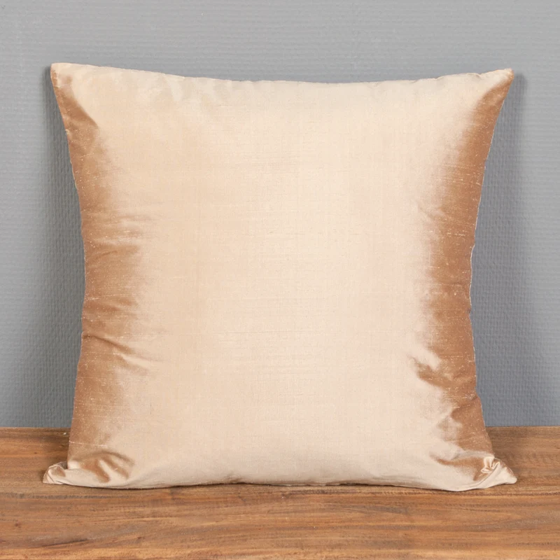 Kissen SILK Beige 40x40cm Seide Ornamente Zierkissen